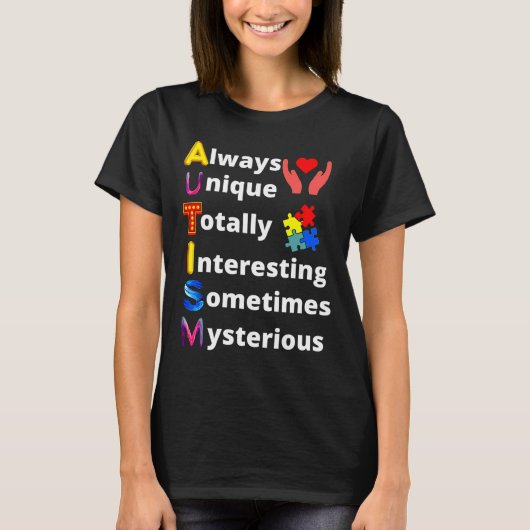Autisme Awareness Betekenis T-shirt (Voorkant)