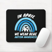 Autisme Awareness Blue April Love Autistic Support Muismat (Met muis)