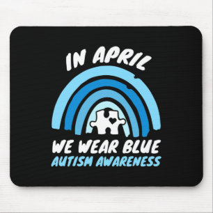 Autisme Awareness Blue April Love Autistic Support Muismat