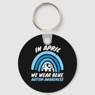 Autisme Awareness Blue April Love Autistic Support Sleutelhanger