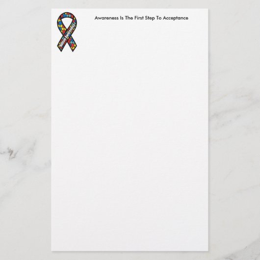 Autisme Awareness Briefpapier (Voorkant)