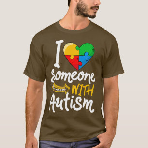 Autisme Awareness Brother in law I love Iemand Wit T-shirt