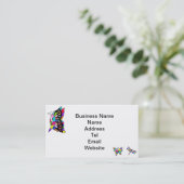 Autisme Awareness Butterflies Visitekaartje (Staand voorkant)