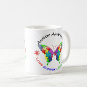 Autisme Awareness Butterfly Koffiemok (Voorkant rechts)