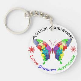 Autisme Awareness Butterfly Sleutelhanger