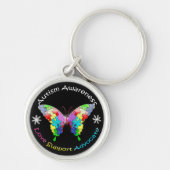 Autisme Awareness Butterfly Sleutelhanger (Voorkant)