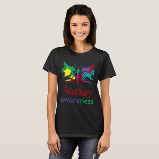 Autisme Awareness Butterfly T-shirt (Voorkant volledig)