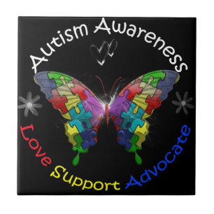 Autisme Awareness Butterfly Tegeltje