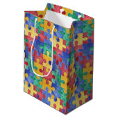 Autisme Awareness-cadeau Medium Cadeauzakje (Achterkant Gekanteld)