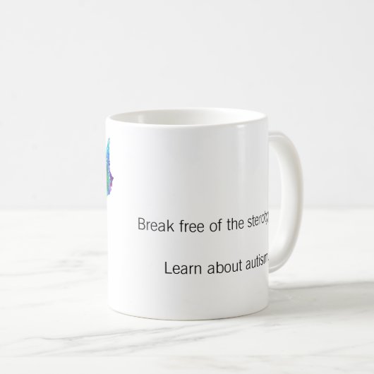 Autisme Awareness Caged Bird Mok (Voorkant rechts)