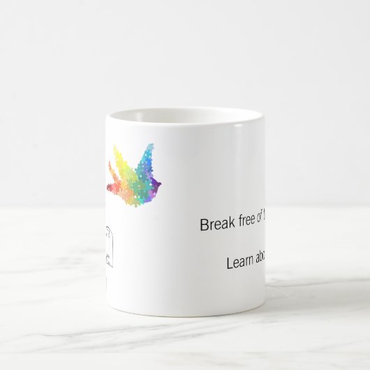 Autisme Awareness Caged Bird Mok (Center)