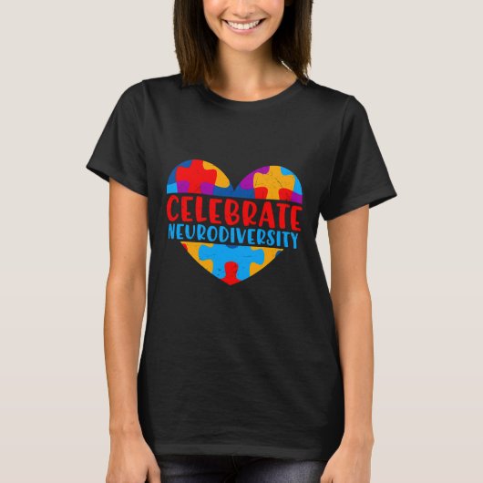 Autisme Awareness Celebrate Neurodiversity Autisme T-shirt (Voorkant)