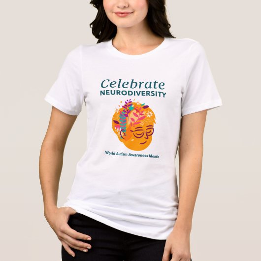 Autisme Awareness Celebrate Neurodiversity Autisme Tri-Blend Shirt (Voorkant)