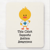 Autisme Awareness Chick Mousepad Muismat (Voorkant)
