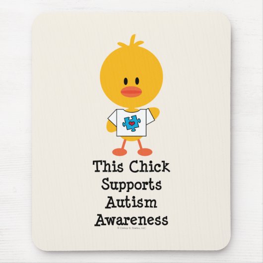 Autisme Awareness Chick Mousepad Muismat (Voorkant)