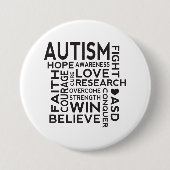 Autisme Awareness Collage Ronde Button 7,6 Cm (Voorkant)
