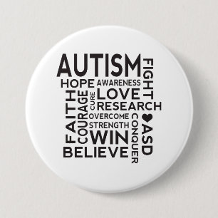 Autisme Awareness Collage Ronde Button 7,6 Cm