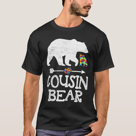 Autisme Awareness Cousin Beer Support Autistic Adu T-shirt (Voorkant)