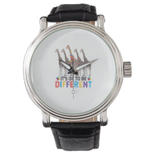 Autisme Awareness Cute Giraffe Animal Het is oké o Horloge
