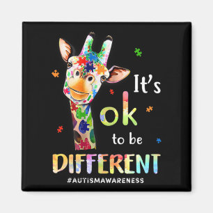 Autisme Awareness Cute Giraffe Animal Het is oké o Magneet