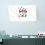 Autisme Awareness Cute Giraffe Animal Het is oké o Spandoek (Beurs)