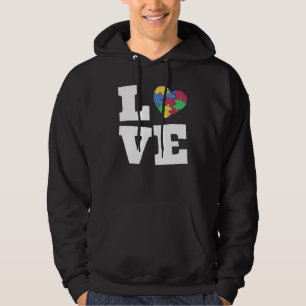 Autisme Awareness Cute Love Puzzle Autistic Son Da Hoodie