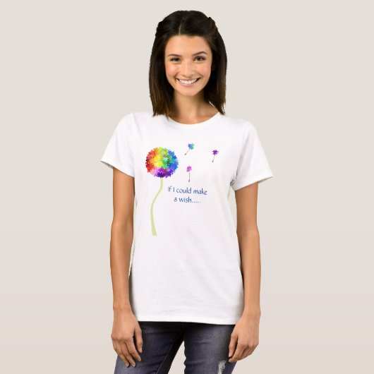 Autisme Awareness Dandelion Wishes T-Shirt (Voorkant volledig)