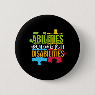 Autisme Awareness Day cadeau Capabilities Weegge D Ronde Button 5,7 Cm