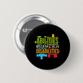 Autisme Awareness Day cadeau Capabilities Weegge D Ronde Button 5,7 Cm (Voorkant /achterkant)