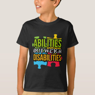 Autisme Awareness Day cadeau Capabilities Weegge D T-shirt