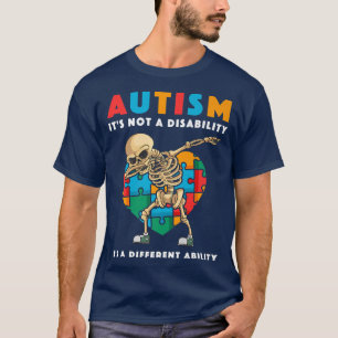 Autisme Awareness Day Dabbing Skeleton Kinder Desi T-shirt