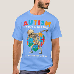 Autisme Awareness Day Dabbing Skeleton Kinder Desi T-shirt