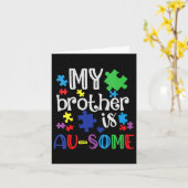 Autisme Awareness Day My Brother is Geweldige zust Kaart (Gele Bloem)