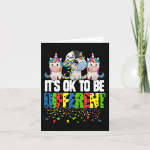 Autisme Awareness Day Unicorn Gift Kaart