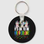 Autisme Awareness Day Unicorn Gift Sleutelhanger (Achterkant)