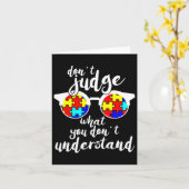 Autisme Awareness Design for Autistic Kinder Awa Kaart (Gele Bloem)