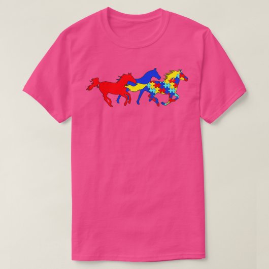 Autisme Awareness Difference Horse Lover T-shirt (Design voorkant)