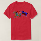 Autisme Awareness Difference Horses Autistic Neuro T-shirt (Design voorkant)