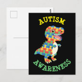 Autisme Awareness Dinosaurs Briefkaart (Voorkant / Achterkant)