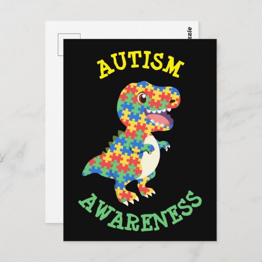 Autisme Awareness Dinosaurs Briefkaart (Voorkant / Achterkant)