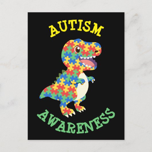 Autisme Awareness Dinosaurs Briefkaart (Voorkant)