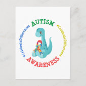Autisme Awareness Dinosaurs Briefkaart (Voorkant)