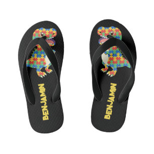 Autisme Awareness Dinosaurs Kinder Teenslippers