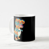 Autisme Awareness Dinosaurs Koffiemok (Voorkant links)