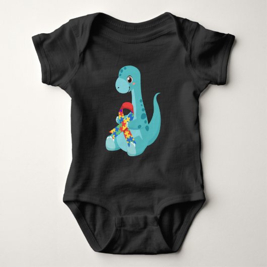 Autisme Awareness Dinosaurs Romper (Voorkant)