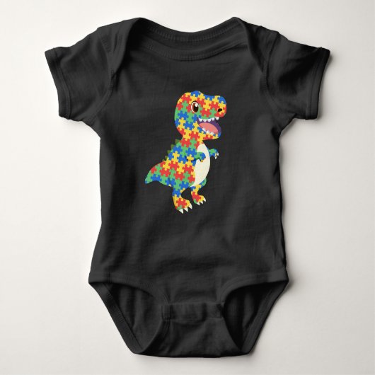 Autisme Awareness Dinosaurs Romper (Voorkant)