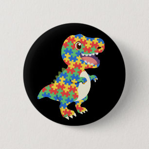 Autisme Awareness Dinosaurs Ronde Button 5,7 Cm
