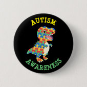 Autisme Awareness Dinosaurs Ronde Button 5,7 Cm (Voorkant)