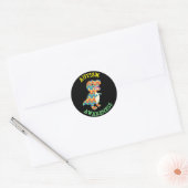 Autisme Awareness Dinosaurs Ronde Sticker (Envelop)