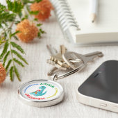 Autisme Awareness Dinosaurs Sleutelhanger (Zijkant)